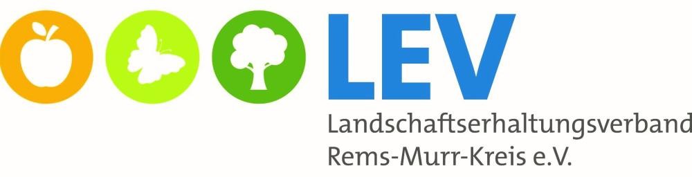 Logo des Landschaftserhaltungsverbands mit Apfel, Schmetterling und Baum 
